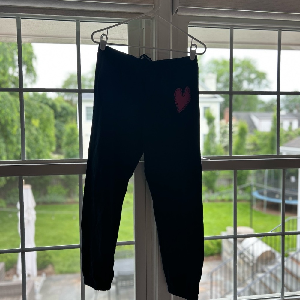AQUA x Kerri Rosenthal Heart Patch Sweatpants - Exclusive